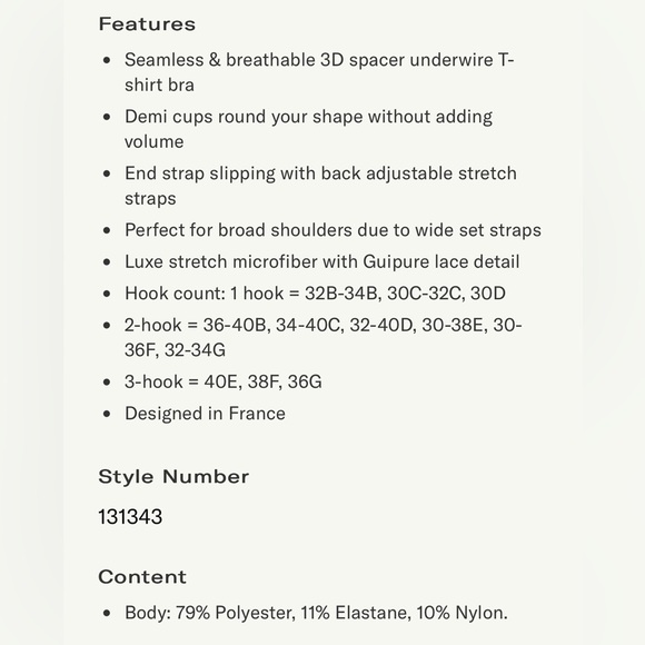 Simone Perele Andora 3D Spacer Molded Bra 34B Grey Taupe with Blue Embroidery - Picture 11 of 11